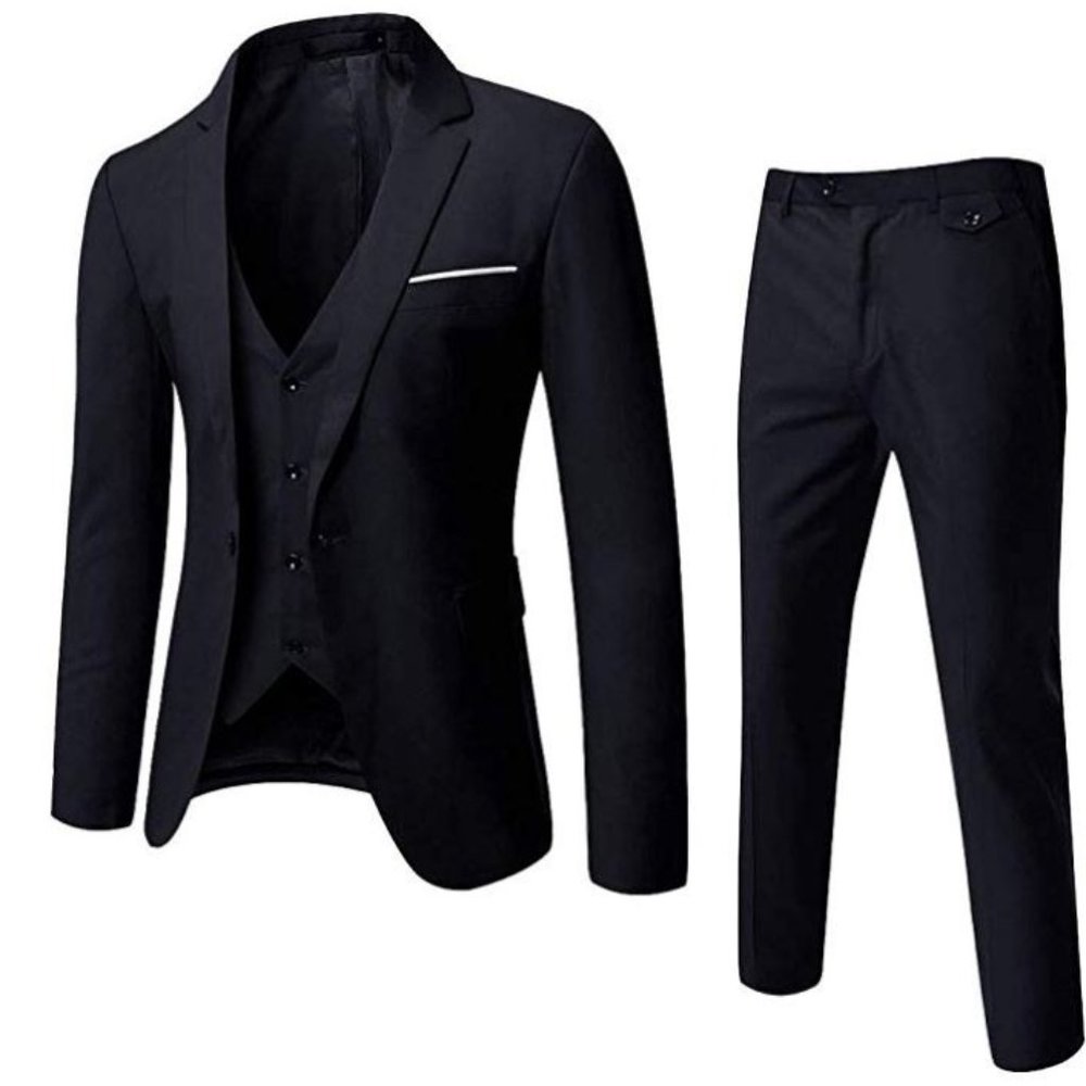 WULFUL Men’s Suit Reg. Fit One Button 3-Piece Suit